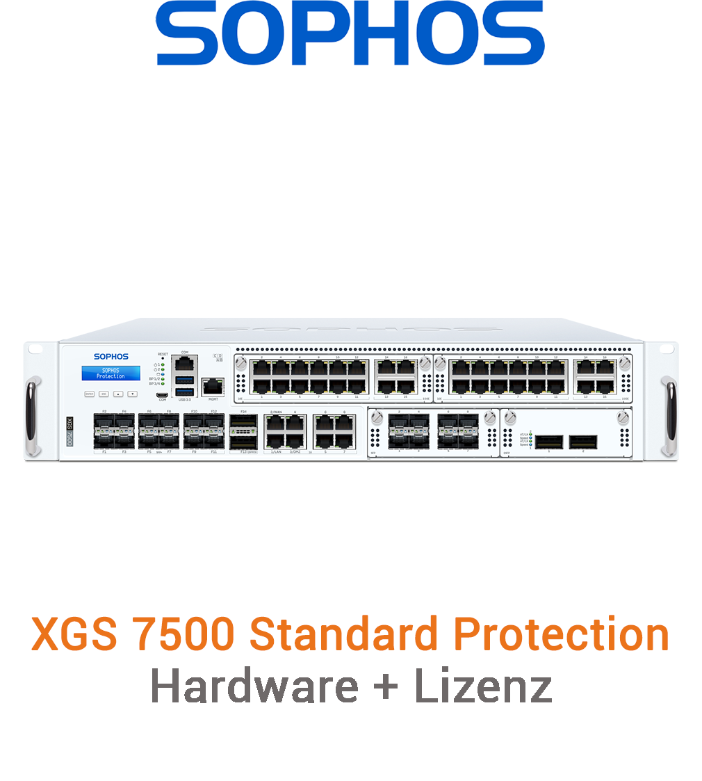Sophos XGS 7500 Firewall Hardware + Standard Protection Lizenz Vorderseite