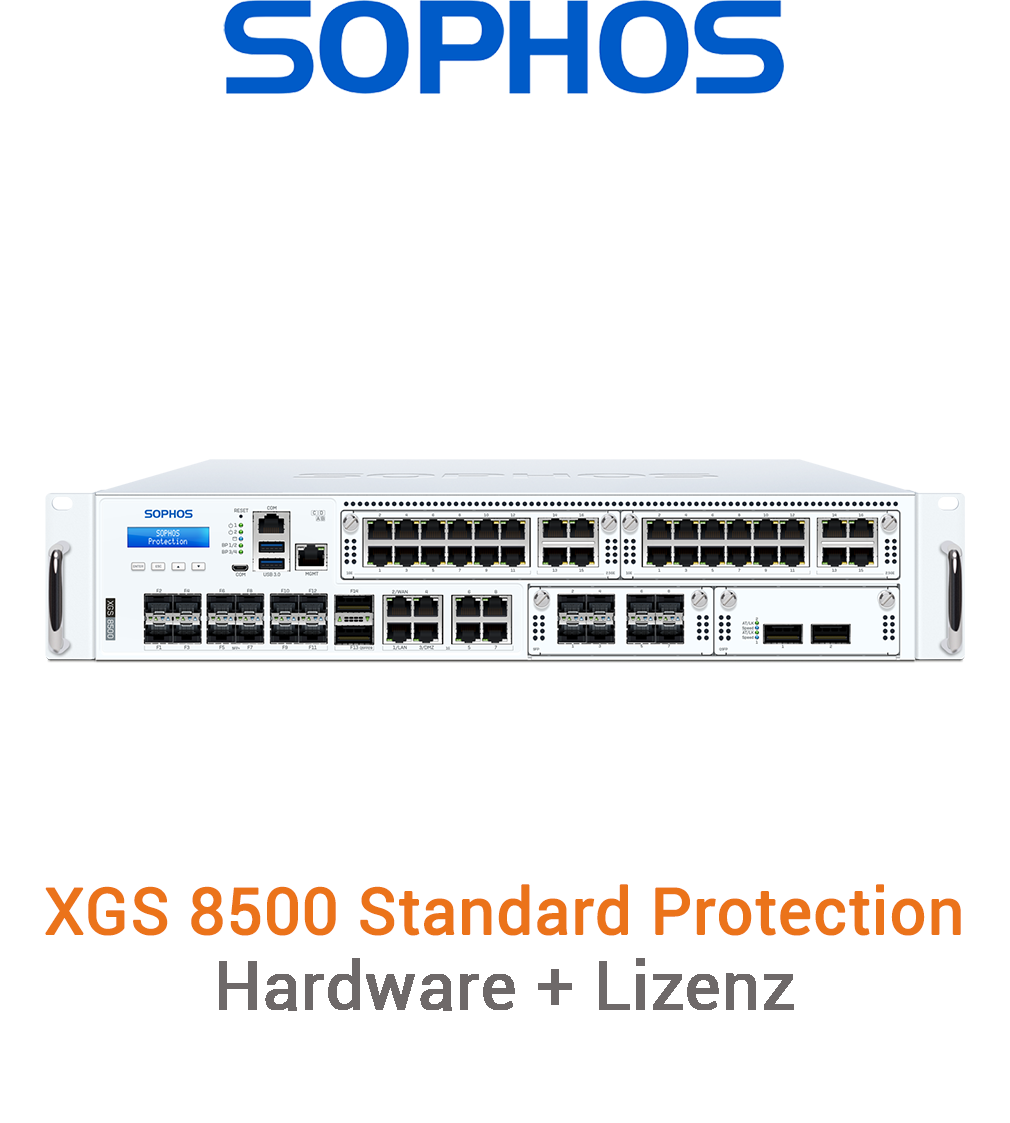 Sophos XGS 8500 Firewall Hardware + Standard Protection Lizenz Vorderseite