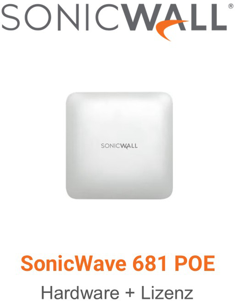 SonicWall SonicWave 681 Wireless Access Point (POE++) + Advanced Secure Wireless Network Management & Support